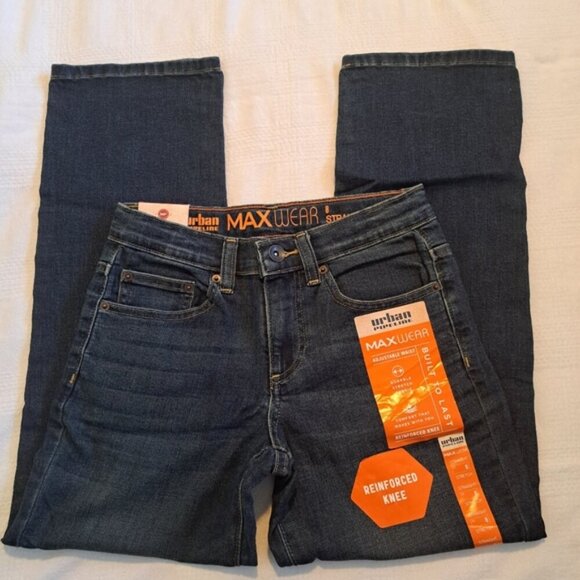 Urban Pipeline boys size 8 straight leg jeans, adjustable waist, New - Picture 2 of 10